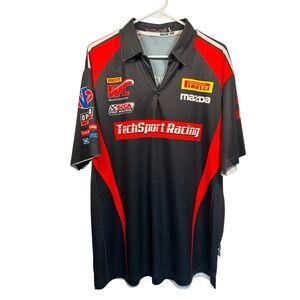 Racer Ink TechSport Racing Pirelli Mazda World Challenge Pit Crew Polo Shirt‎
